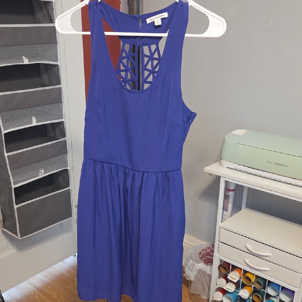 American Eagle Outfitters Blue Sleeveless Dress